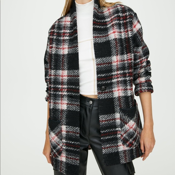 Aritzia Jackets & Blazers - ARITZIA • WILFRED FREE off duty plaid jacket S